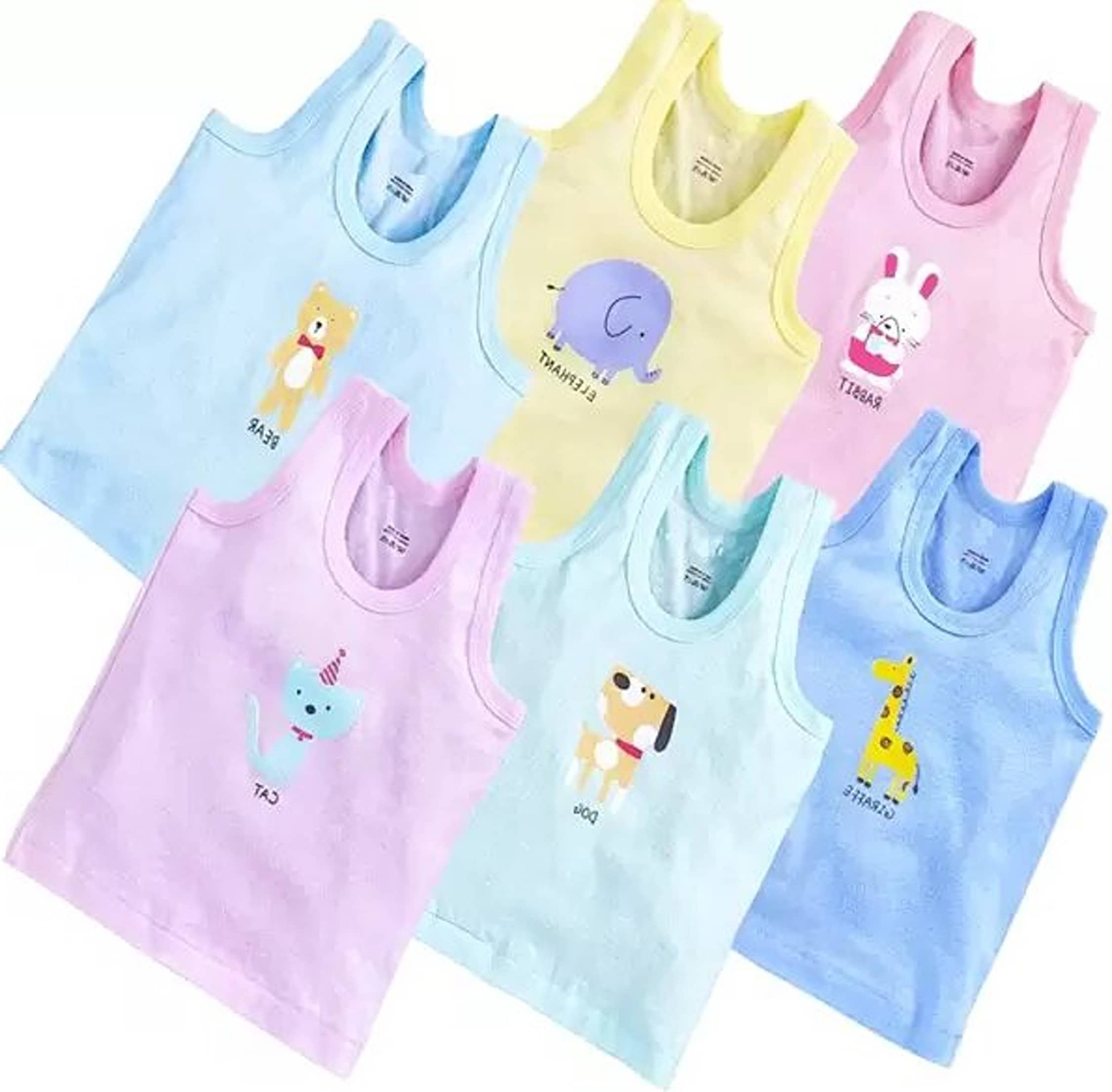 Cavenders Pack of 6 Boys Cotton Vest ( Multicolor ) - Nightwear & Loungewear | Buy online on ZillyBuy