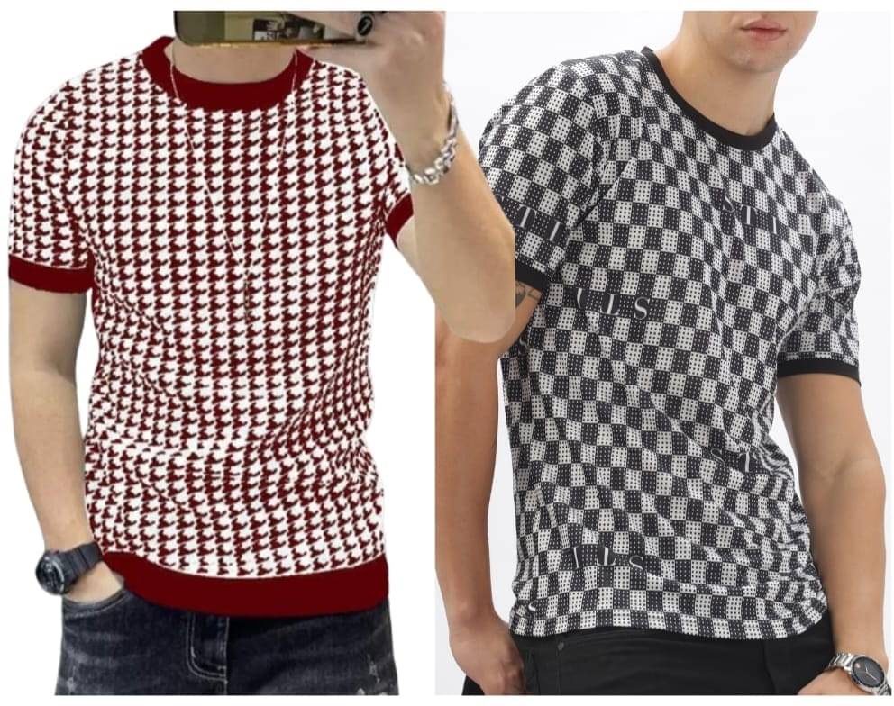     			FABRIPPLE Polyester Regular Fit Printed Half Sleeves Men's Round T-Shirt - Multicolor ( Pack of 1 )