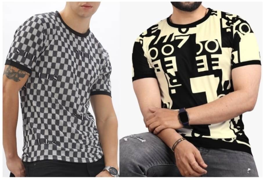 FABRIPPLE Polyester Regular Fit Printed Half Sleeves Men's Round T-Shirt - Multicolor ( Pack of 1 ) FABRIPPLE Polyester Regular Fit Printed Half Sleeves Men's Round T-Shirt - Multicolor ( Pack of 1 )