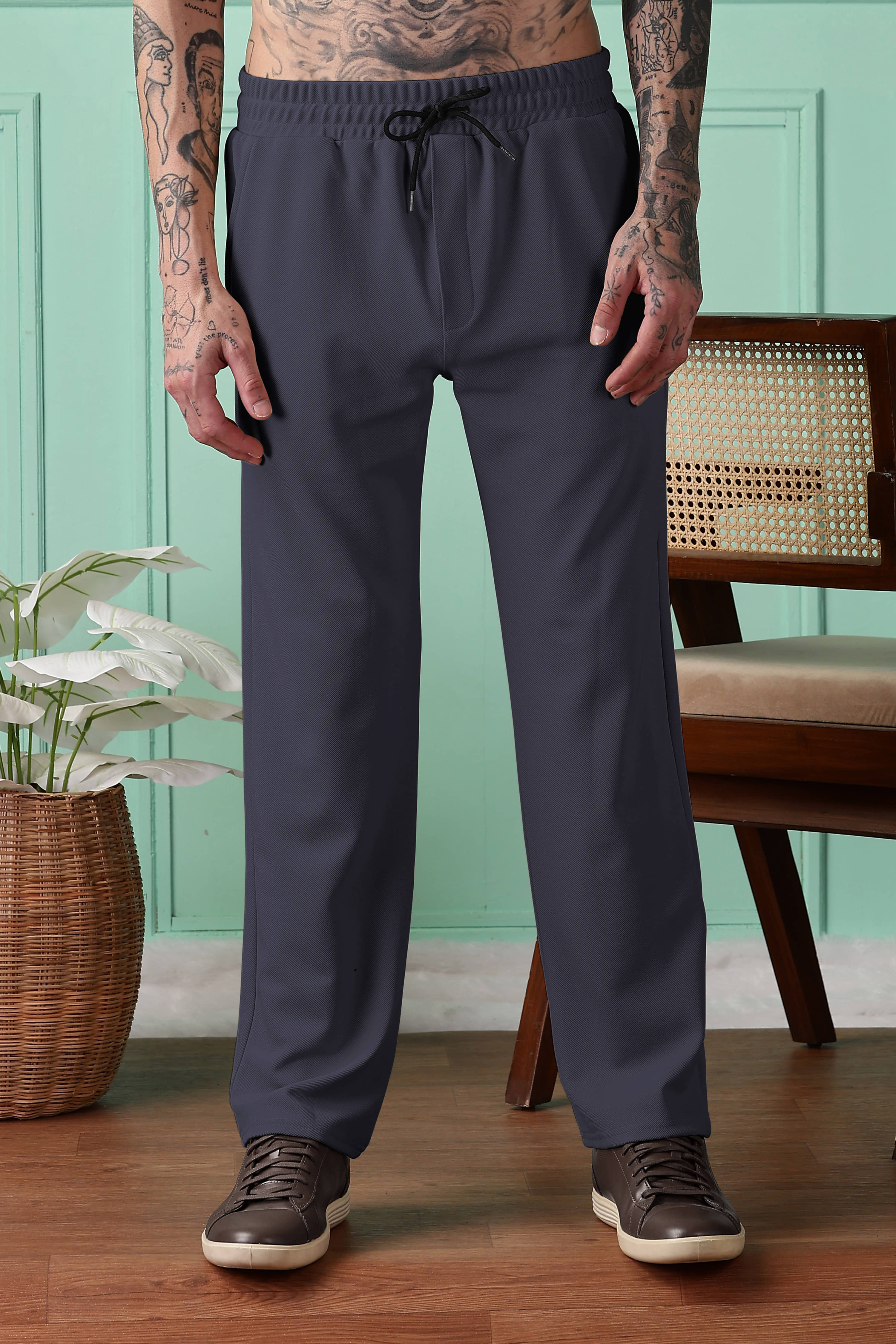 FOXTER Black Cotton Blend Men's Trackpants ( Pack of 1 ) - Track Pants | Buy online on ZillyBuy