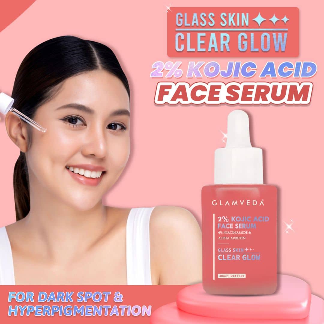 Glamveda Face Serum Kojic Acid Uneven Skin Toning For All Skin Type ( Pack of 1 )