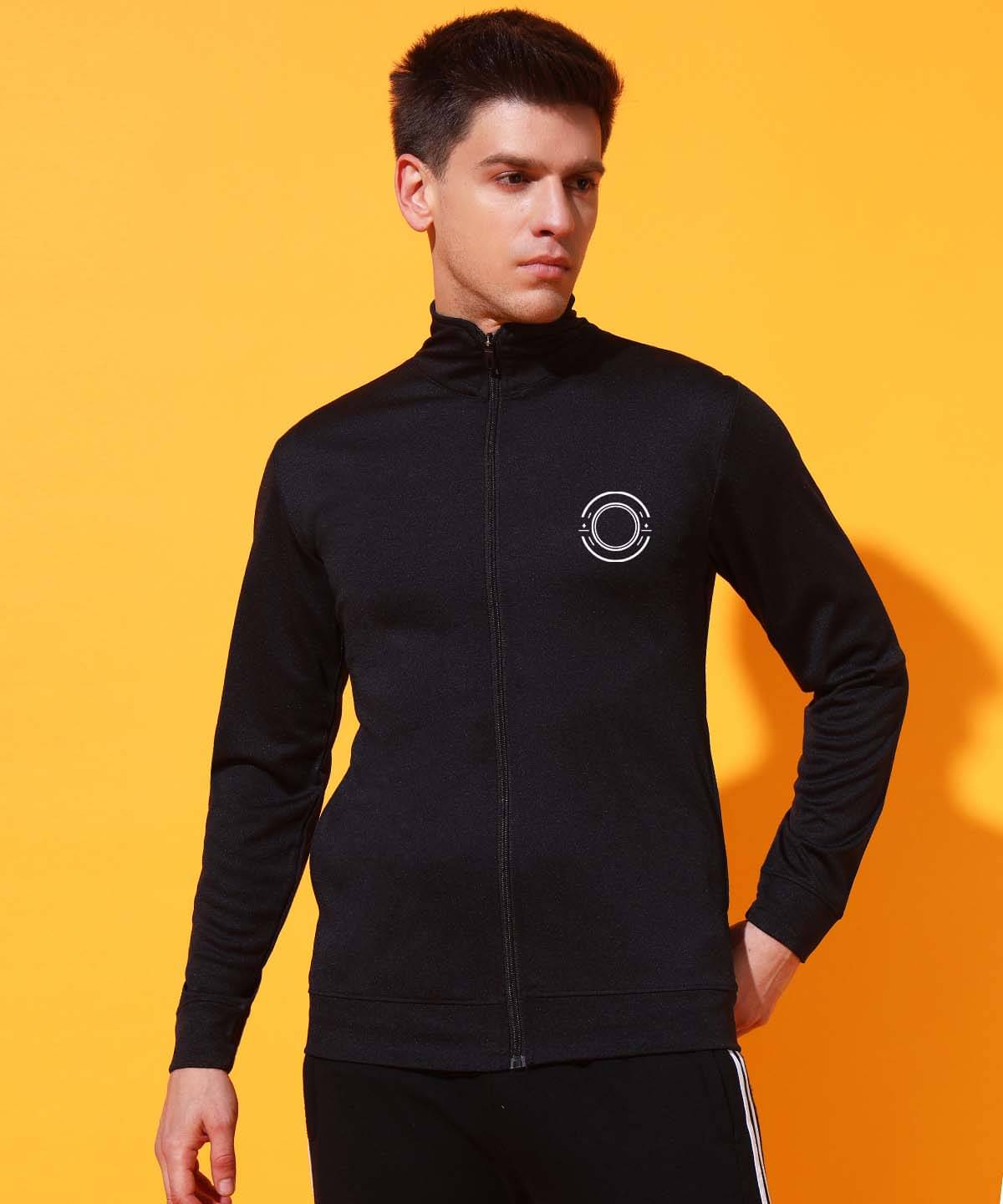 Glito Polyester Blend Men's Casual Jacket - Black ( Pack of 1 ) Glito Polyester Blend Men's Casual Jacket - Black ( Pack of 1 )