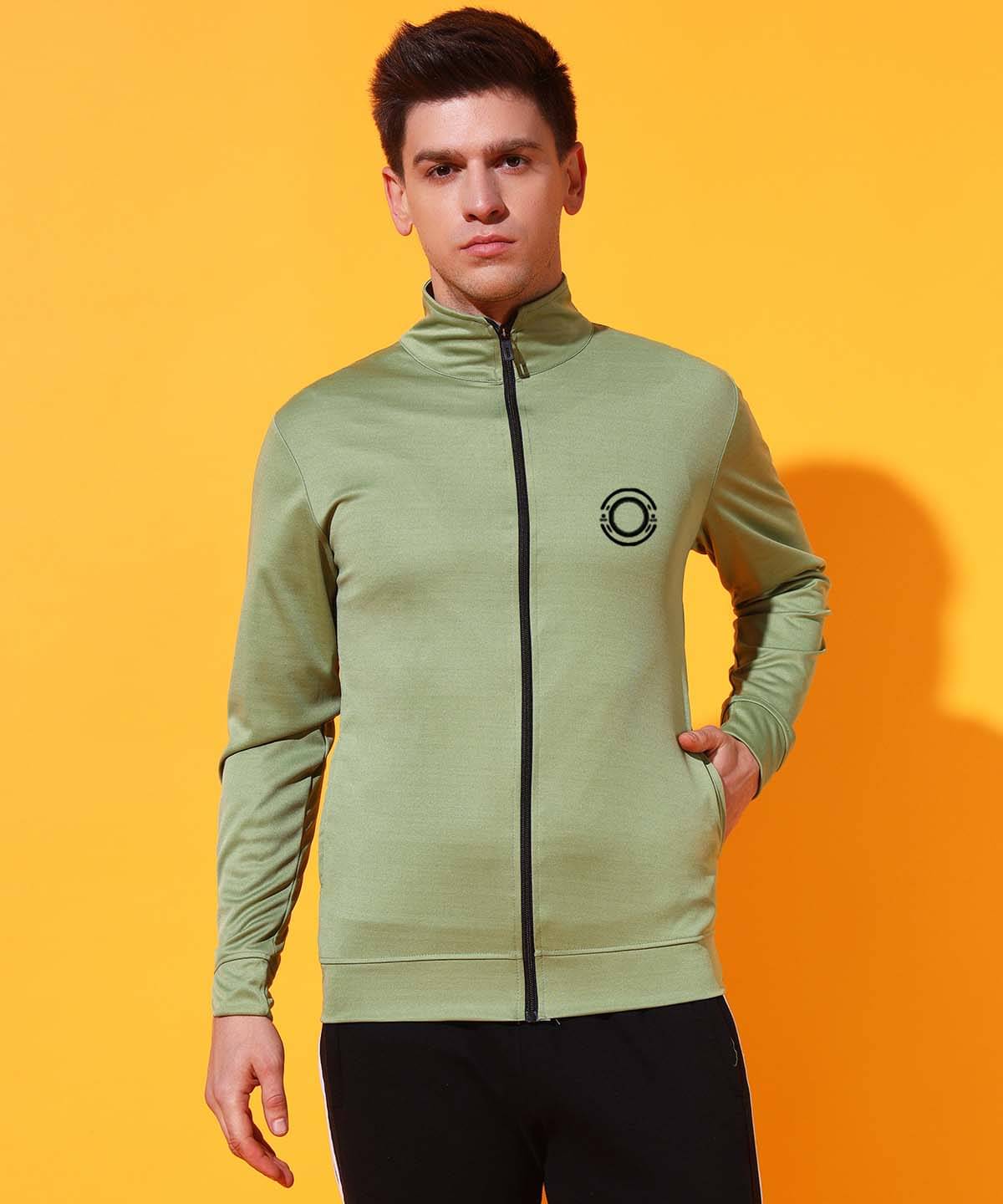     			Glito Polyester Blend Men's Casual Jacket - Green ( Pack of 1 )
