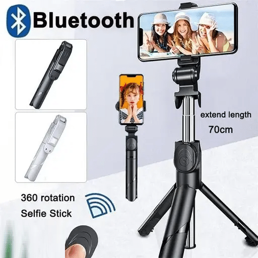HUG PUPPY Bluetooth Selfie Stick ( Black ) HUG PUPPY Bluetooth Selfie Stick ( Black )