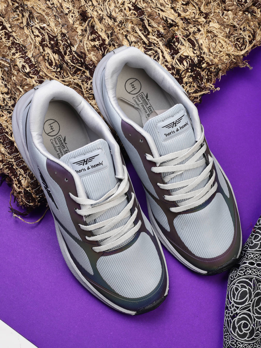 Heris & Hemly HNH-7073_Light Grey Light Grey Men's Sports Running Shoes Heris & Hemly HNH-7073_Light Grey Light Grey Men's Sports Running Shoes