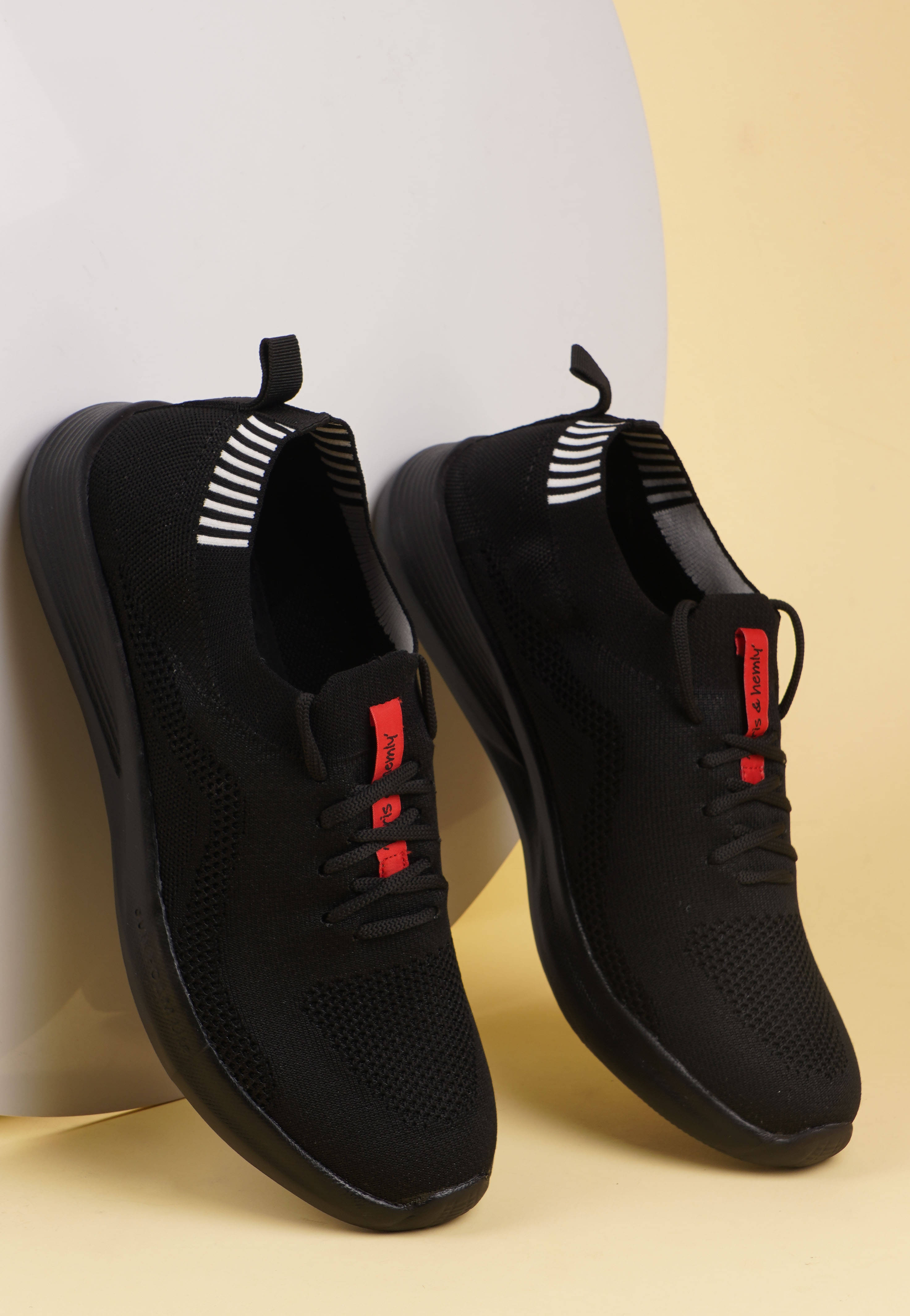 Heris & Hemly HNH-7077_Black Black Men's Sports Running Shoes Heris & Hemly HNH-7077_Black Black Men's Sports Running Shoes