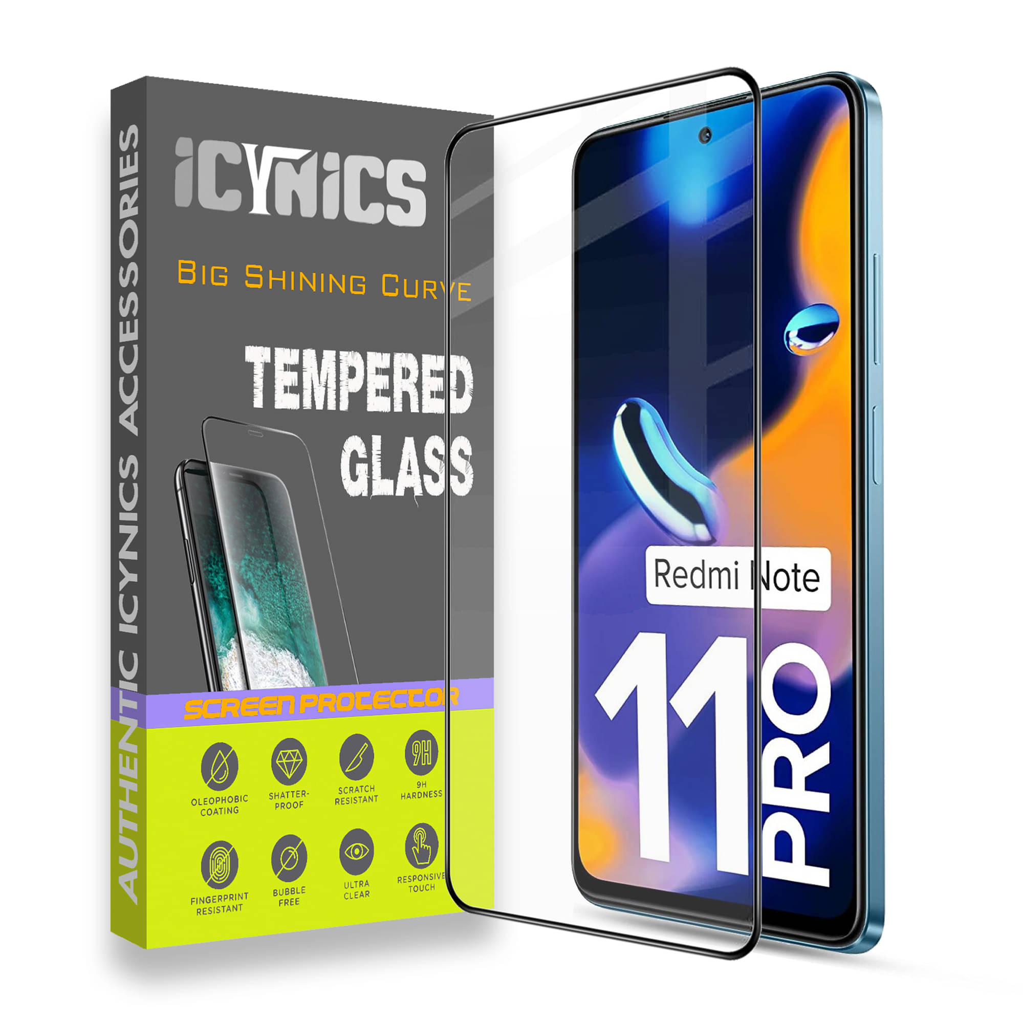     			Icynics Tempered Glass Compatible For Redmi Note 11 Pro 5G ( Pack of 1 )