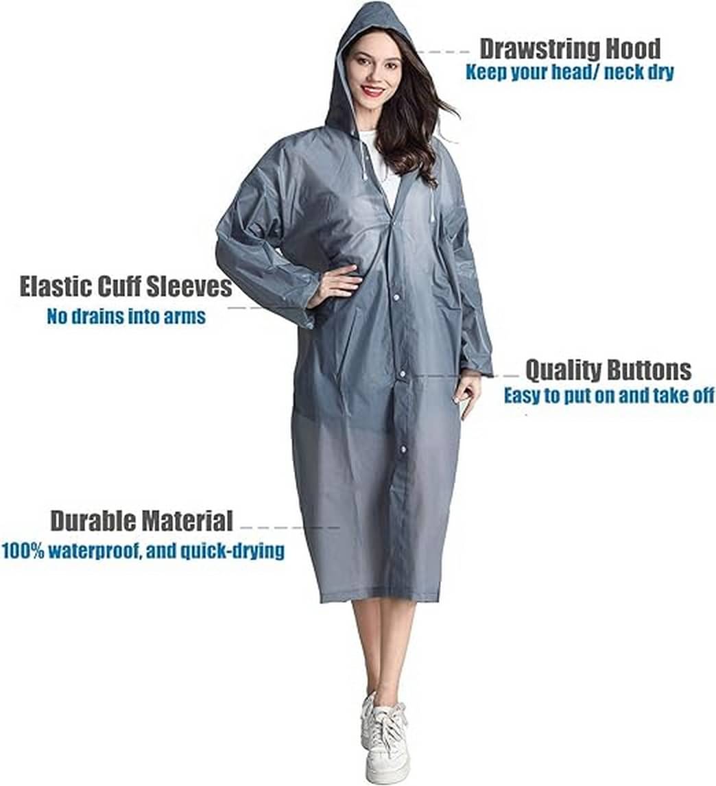 Infispace Long Raincoat - Grey Infispace Long Raincoat - Grey