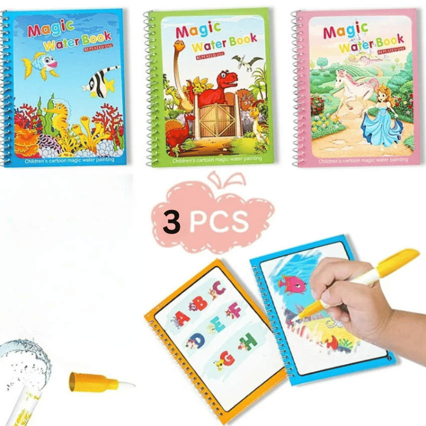 Kalra Magic (Any 3 Print Dispatch )Water Magic Books for Children, Different Themes with Self Drying Water Pen for Kids Fun with Learning Including 1 Marker, 3 to 5 Age Group (Pack of 3)     			Kalra Magic (Any 3 Print Dispatch )Water Magic Books for Children, Different Themes with Self Drying Water Pen for Kids Fun with Learning Including 1 Marker, 3 to 5 Age Group (Pack of 3)