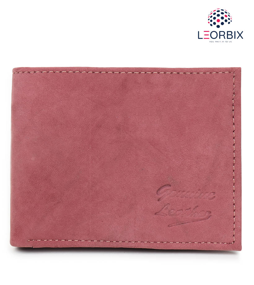 LEORBIX Leather Solid Men's Regular Wallet With 5 Slots For Card ( Pink , Pack of 1 )     			LEORBIX Leather Solid Men's Regular Wallet With 5 Slots For Card ( Pink , Pack of 1 )