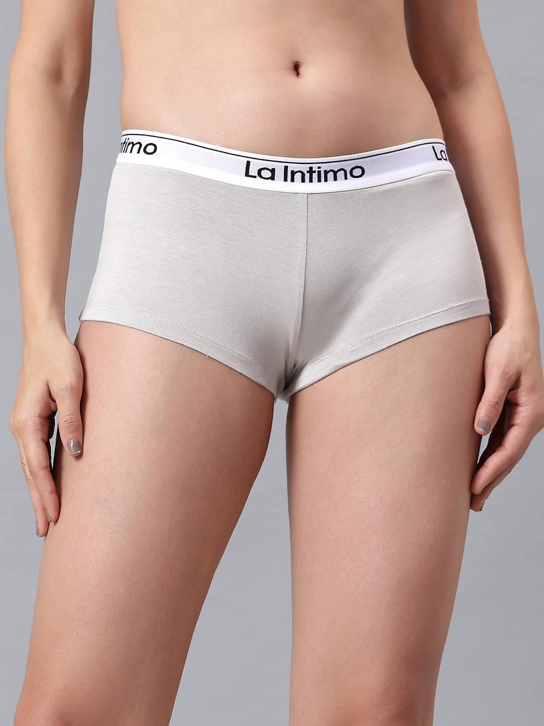 La Intimo Pack of 1 Modal Boy Shorts For Women ( Grey ) La Intimo Pack of 1 Modal Boy Shorts For Women ( Grey )