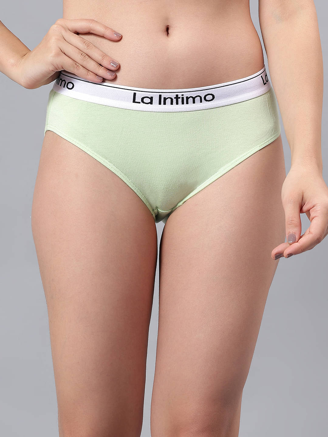     			La Intimo Pack of 1 Modal Bikini For Women ( Lime Green )
