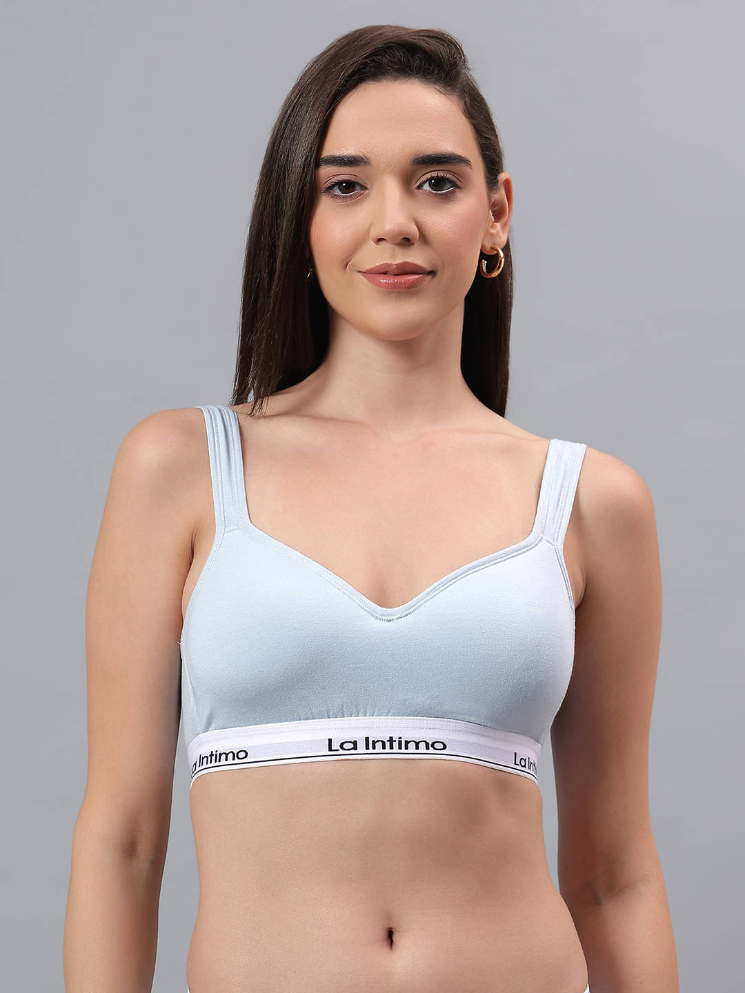     			La Intimo Pack of 1 Modal Lightly Padded T-Shirt Bra For Women ( Light Blue )