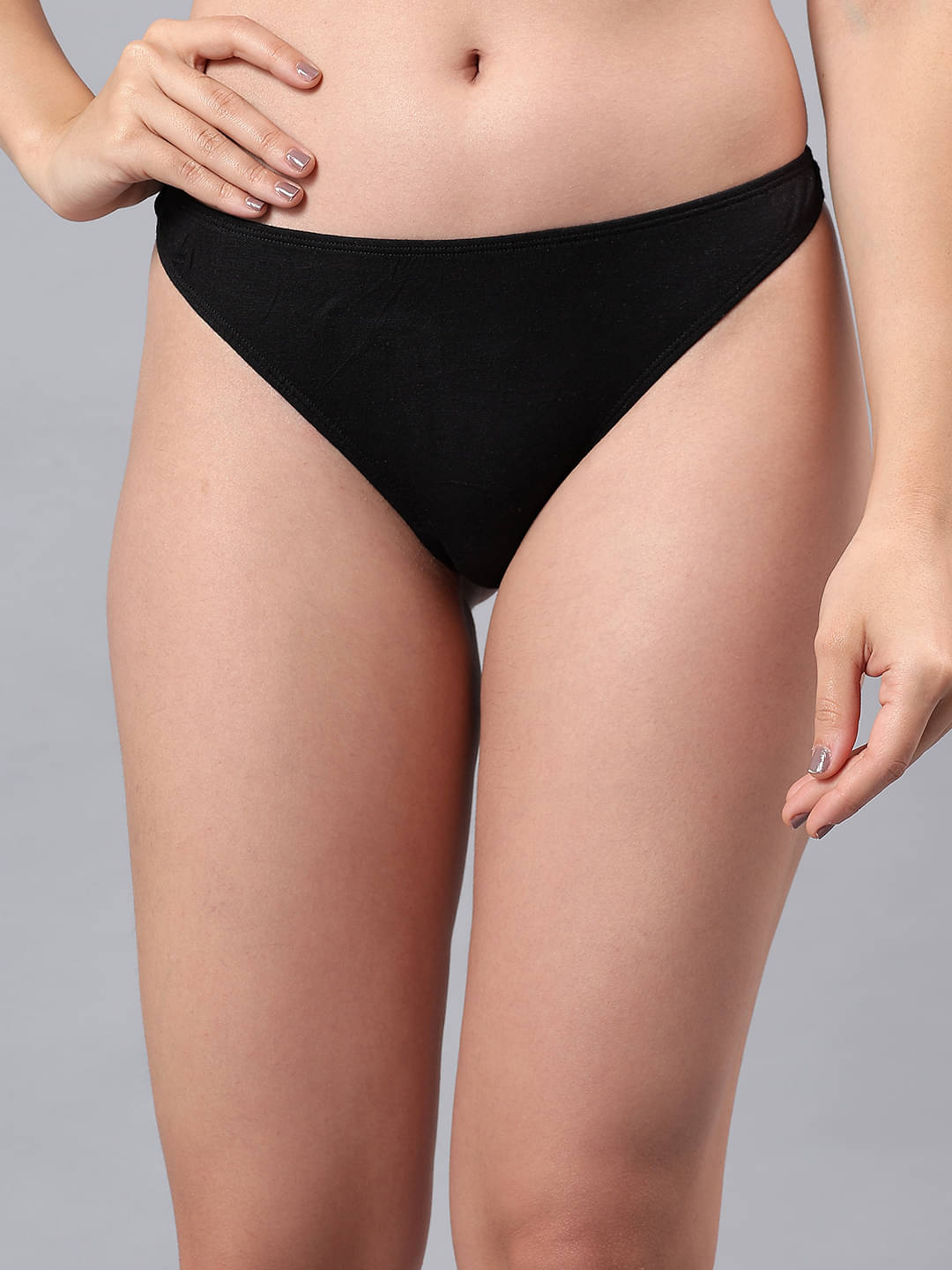 La Intimo Pack of 1 Modal Thongs For Women ( Black ) La Intimo Pack of 1 Modal Thongs For Women ( Black )