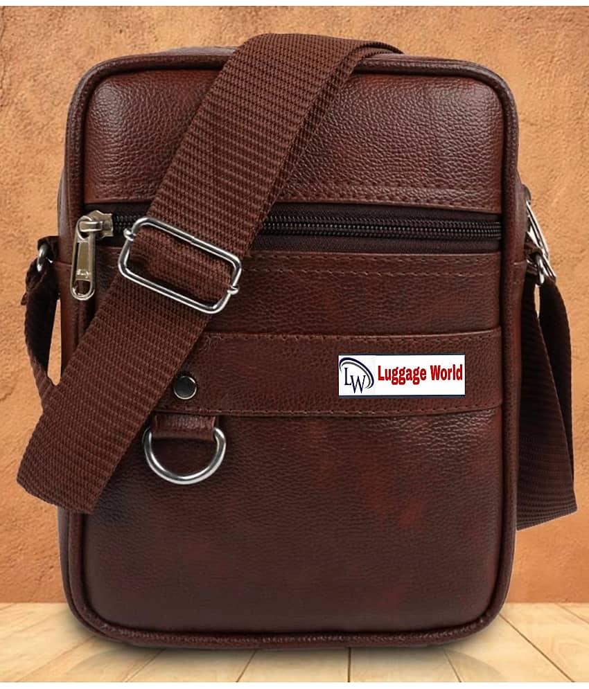 Luggage world 10 Ltrs Brown Sling Bag for Unisex - Handbags | Buy online on ZillyBuy