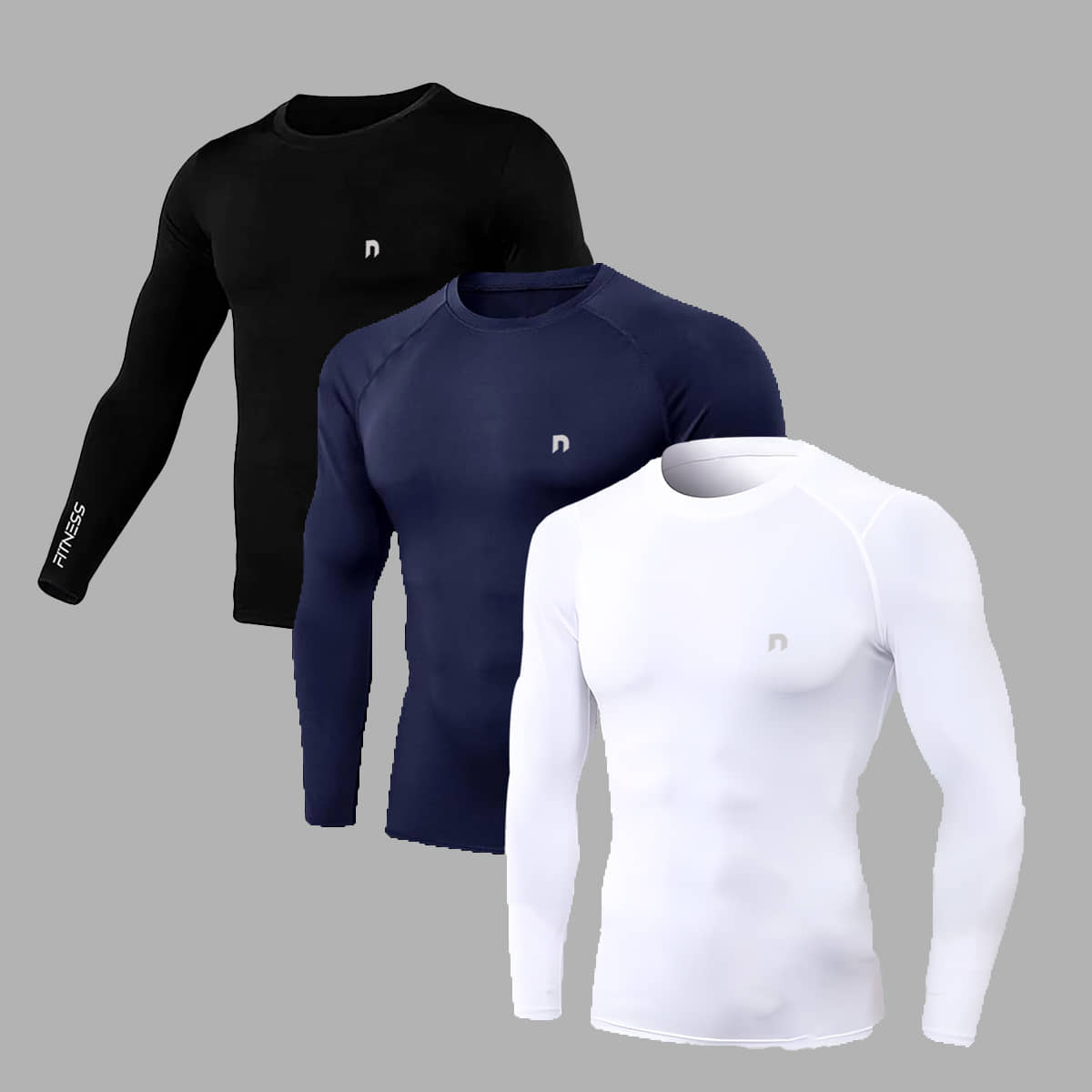 NEVER LOSE Multicolor Polyester Slim Fit Men's Sports T-Shirt ( Pack of 3 )