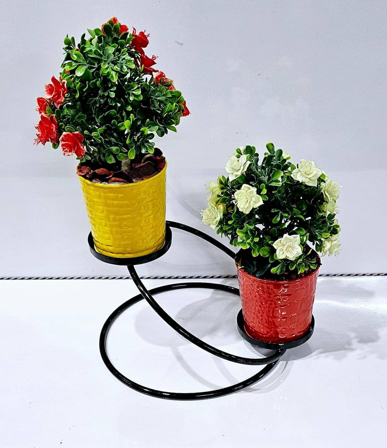 R.R.V. International - Multicolor Rose Artificial Flowers With Pot ( Pack of 1 ) R.R.V. International - Multicolor Rose Artificial Flowers With Pot ( Pack of 1 )