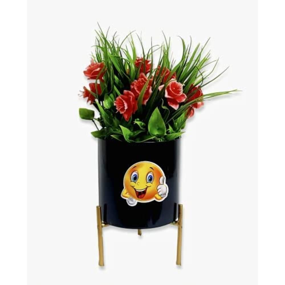 R.R.V. International - Multicolor Rose Artificial Flowers With Pot ( Pack of 1 ) R.R.V. International - Multicolor Rose Artificial Flowers With Pot ( Pack of 1 )