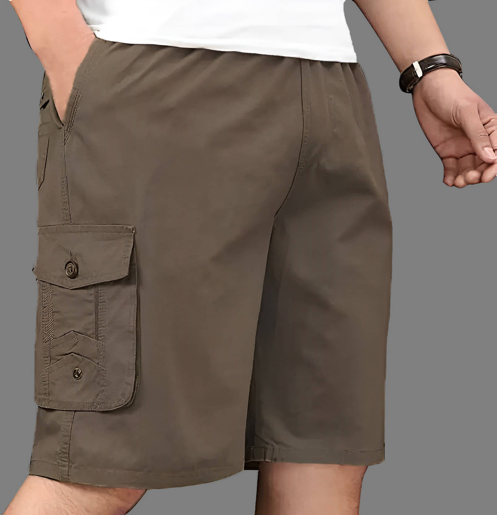 Reoutlook Black Cotton Blend Men's Cargos ( Pack of 1 ) - Shorts | Buy online on ZillyBuy