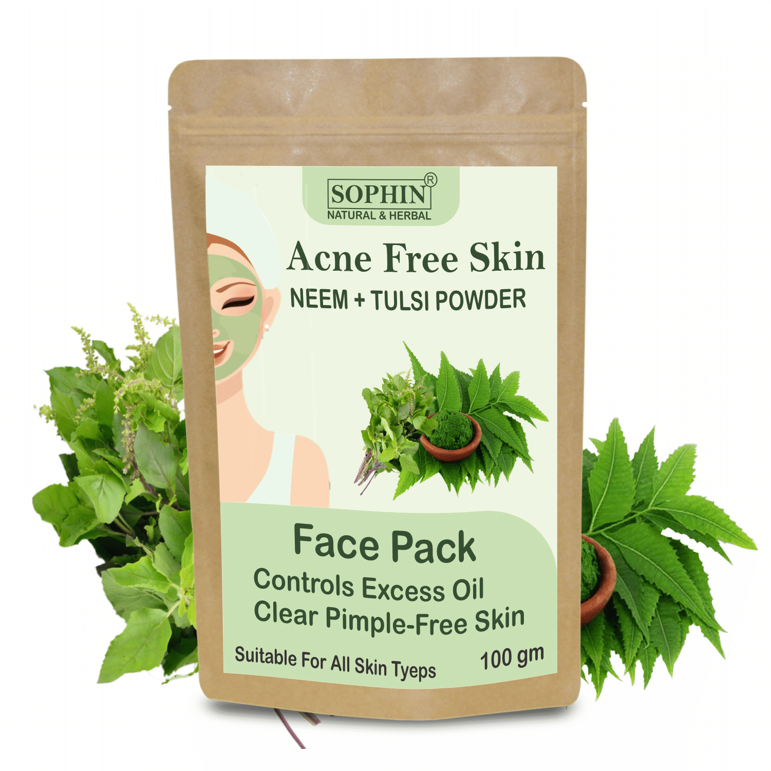 SOPHIN - Oil Removal Face Pack for All Skin Type ( Pack of 1 )