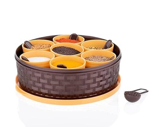     			Swaraa Kitchenware Plastic Brown Spice Container ( Set of 1 )