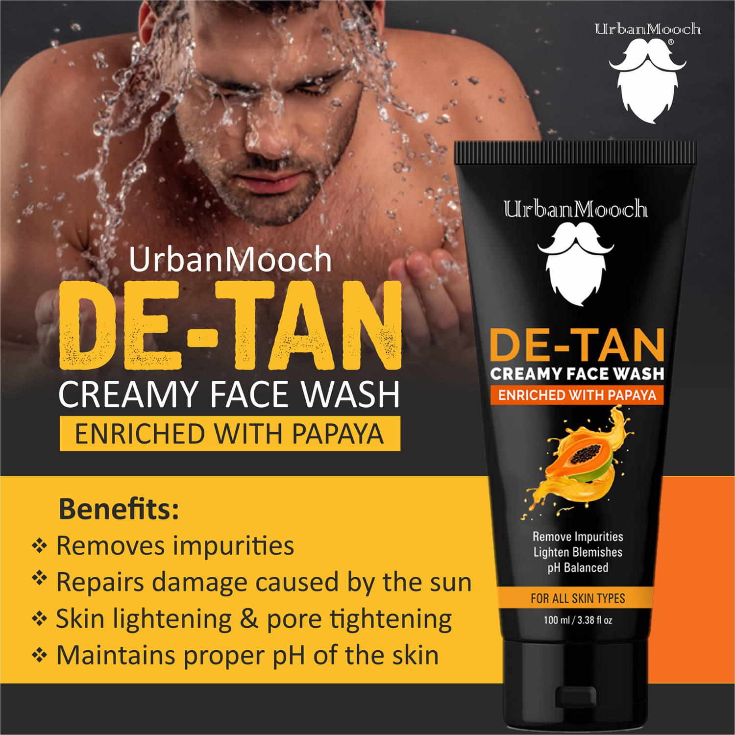 UrbanMooch - Tan Removal Face Wash For All Skin Type ( Pack of 1 ) UrbanMooch - Tan Removal Face Wash For All Skin Type ( Pack of 1 )