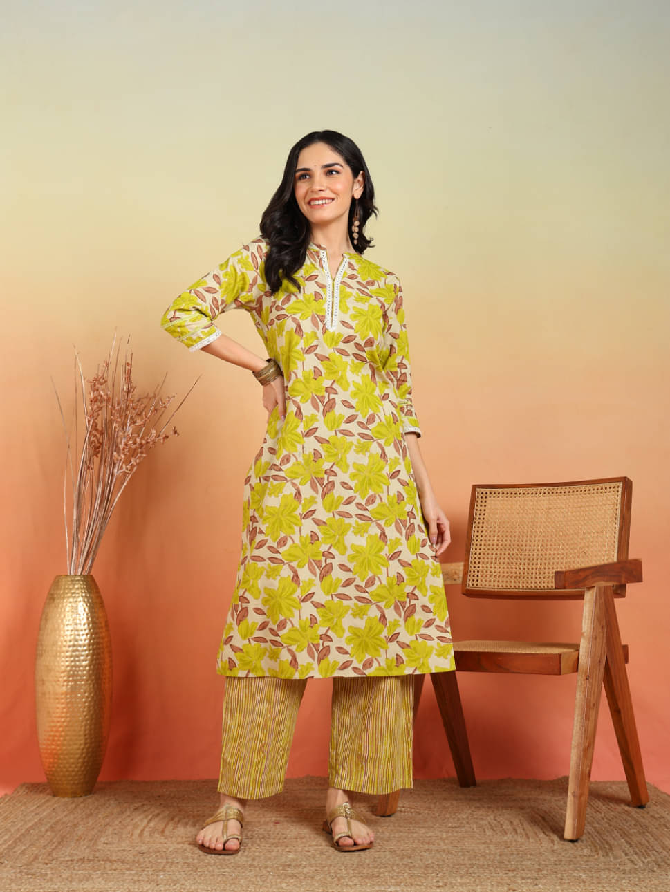 Yash Gallery Cotton Printed Kurti With Pants Women's Stitched Salwar Suit - Multicolor ( Pack of 1 )     			Yash Gallery Cotton Printed Kurti With Pants Women's Stitched Salwar Suit - Multicolor ( Pack of 1 )