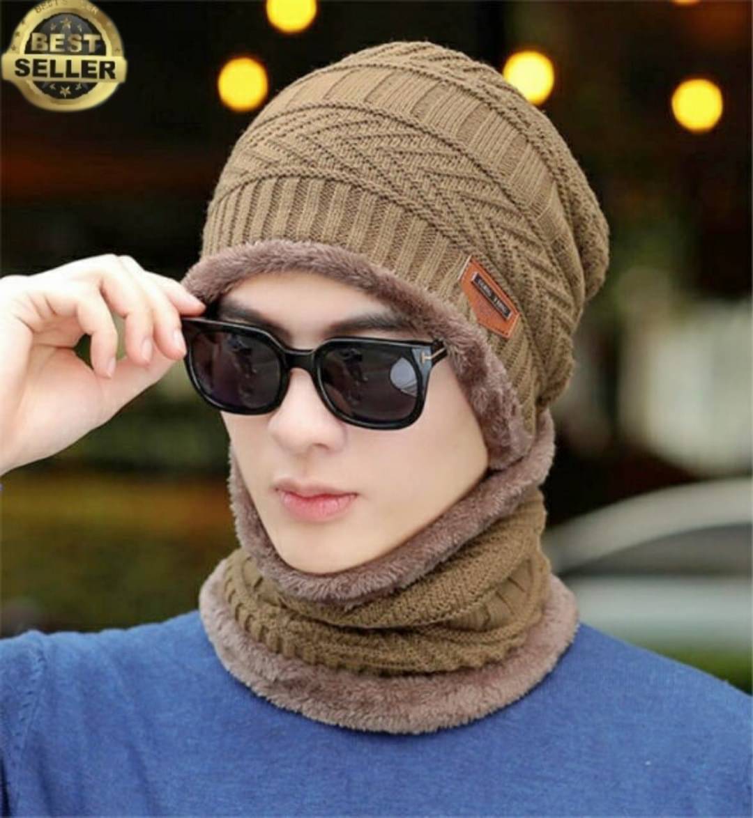 AKSMIT Beige Woollen Women's Cap ( Pack of 1 ) AKSMIT Beige Woollen Women's Cap ( Pack of 1 )