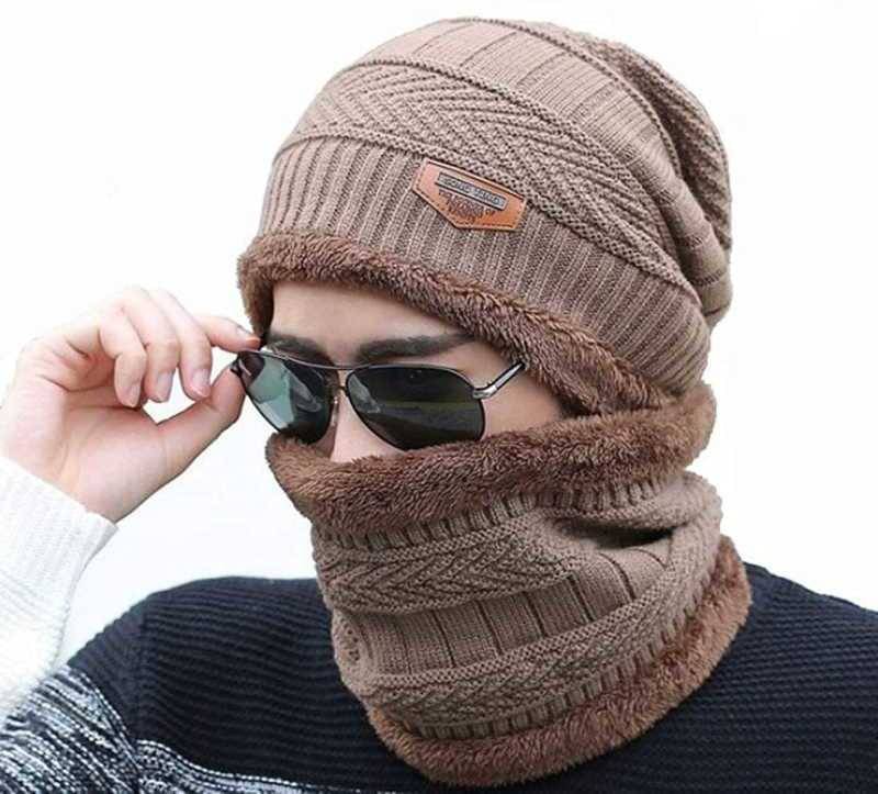 AKSMIT Beige Woollen Women's Cap ( Pack of 1 ) AKSMIT Beige Woollen Women's Cap ( Pack of 1 )