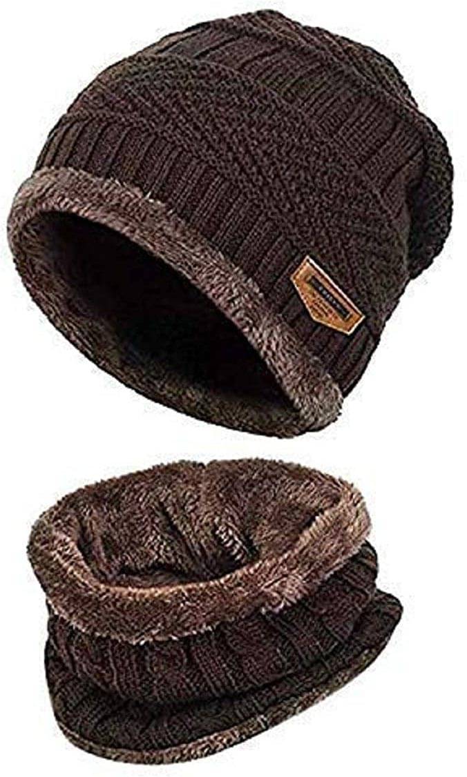 AKSMIT Brown Woollen Women's Cap ( Pack of 2 )     			AKSMIT Brown Woollen Women's Cap ( Pack of 2 )