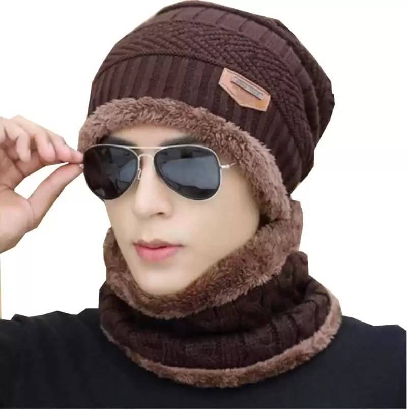     			AKSMIT Brown Woollen Women's Cap ( Pack of 1 )