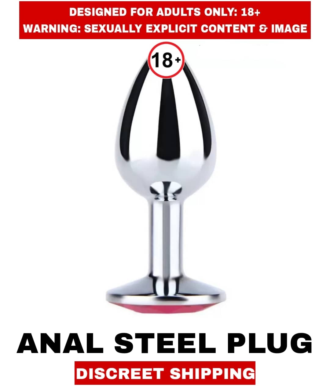 Adult Sex Toys Adult Concept Anal Plug A1 Anal Small Size Smooth Steel Diamond Anal Steel Plug For Unisex