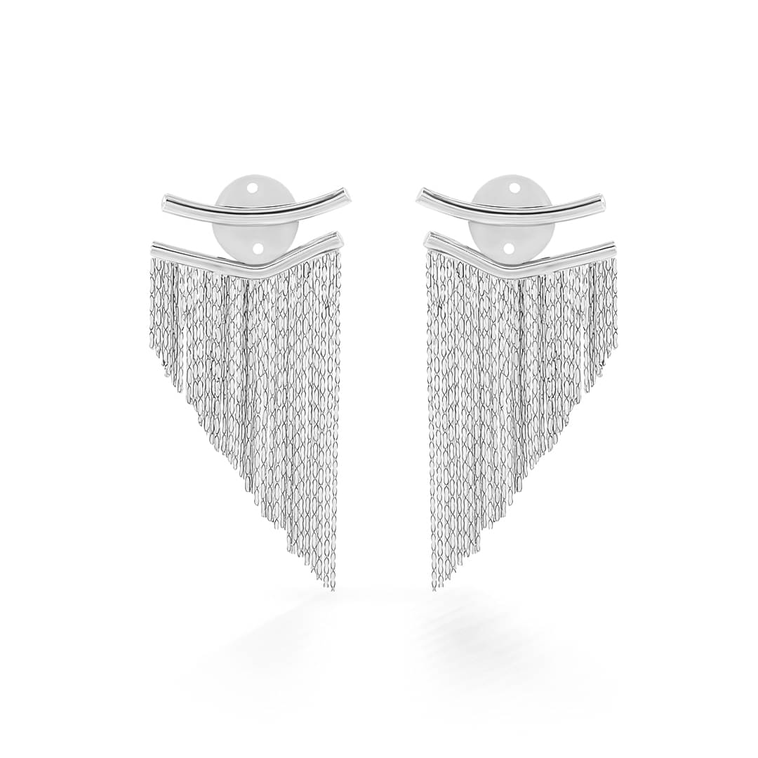     			Amalfa Silver Danglers Earrings ( Pack of 1 )
