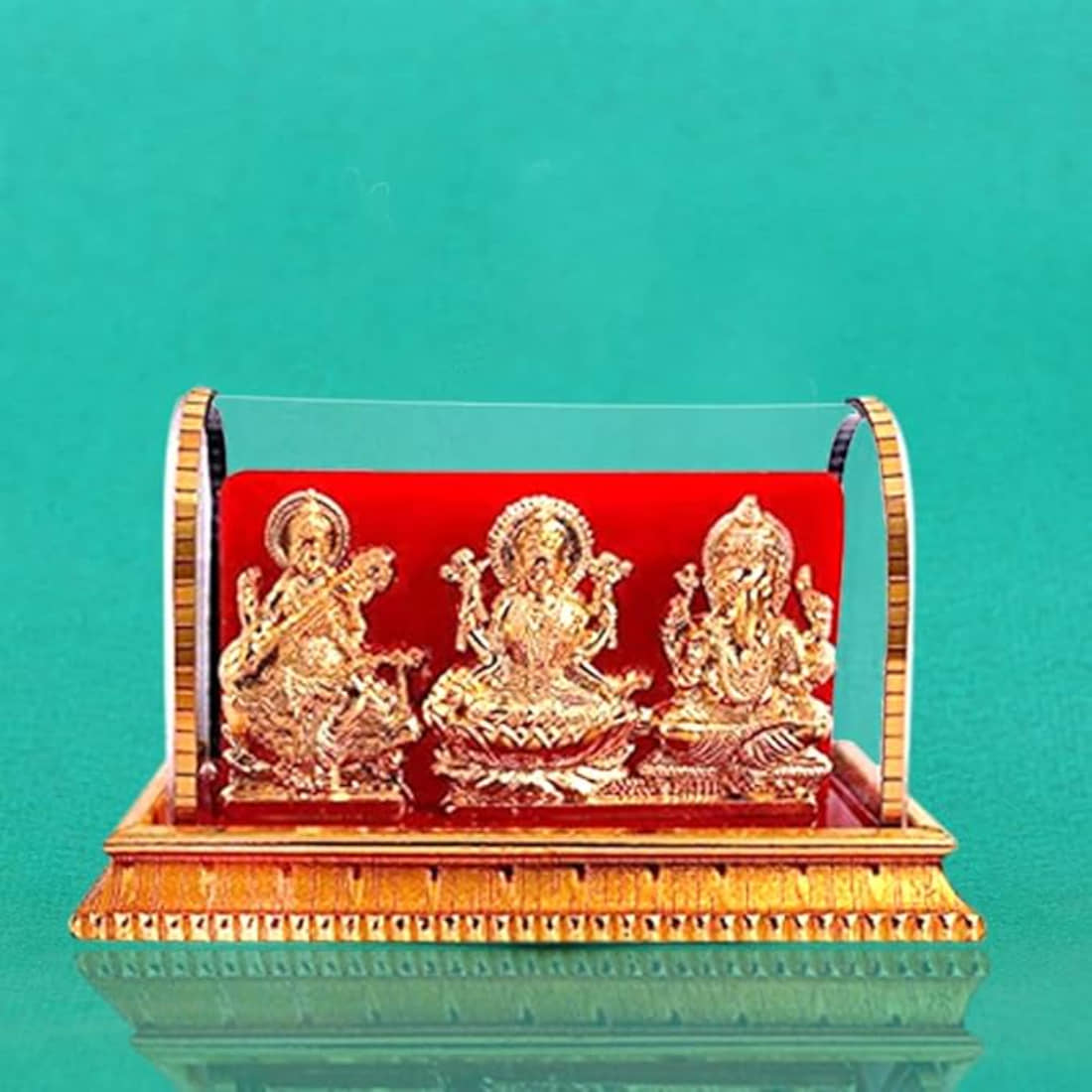 Awesome Craft Lakshmi Ganesha Saraswati Ideal For Car Dashboard ( Pack of 1 )