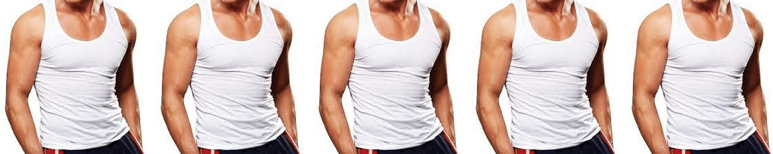 D1 DIFFERENT ONE Pack of 5 Cotton Basic Vest For Men ( White ) D1 DIFFERENT ONE Pack of 5 Cotton Basic Vest For Men ( White )
