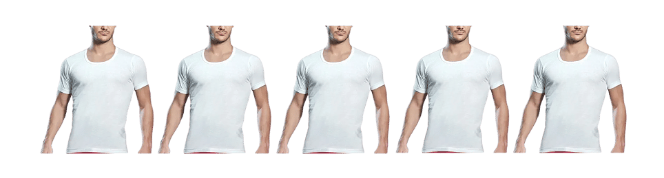D1 DIFFERENT ONE Pack of 5 Cotton Basic Vest For Men ( White ) D1 DIFFERENT ONE Pack of 5 Cotton Basic Vest For Men ( White )
