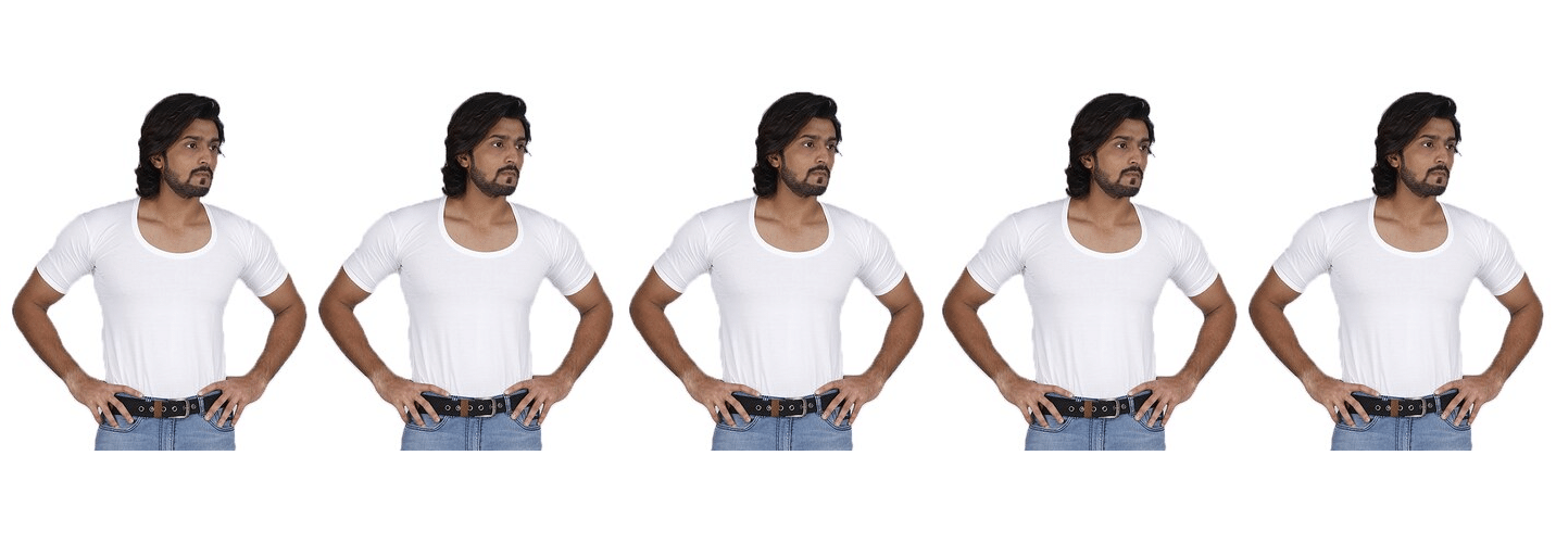 D1 DIFFERENT ONE Pack of 5 Cotton Basic Vest For Men ( White ) D1 DIFFERENT ONE Pack of 5 Cotton Basic Vest For Men ( White )