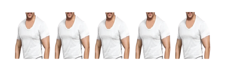     			D1 DIFFERENT ONE Pack of 5 Cotton Basic Vest For Men ( White )