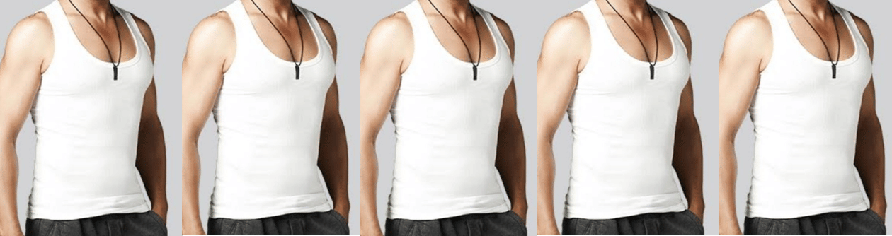 D1 DIFFERENT ONE Pack of 5 Cotton Basic Vest For Men ( White ) D1 DIFFERENT ONE Pack of 5 Cotton Basic Vest For Men ( White )
