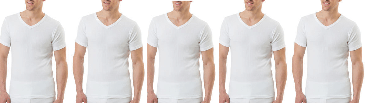 D1 DIFFERENT ONE Pack of 5 Cotton Basic Vest For Men ( White ) D1 DIFFERENT ONE Pack of 5 Cotton Basic Vest For Men ( White )