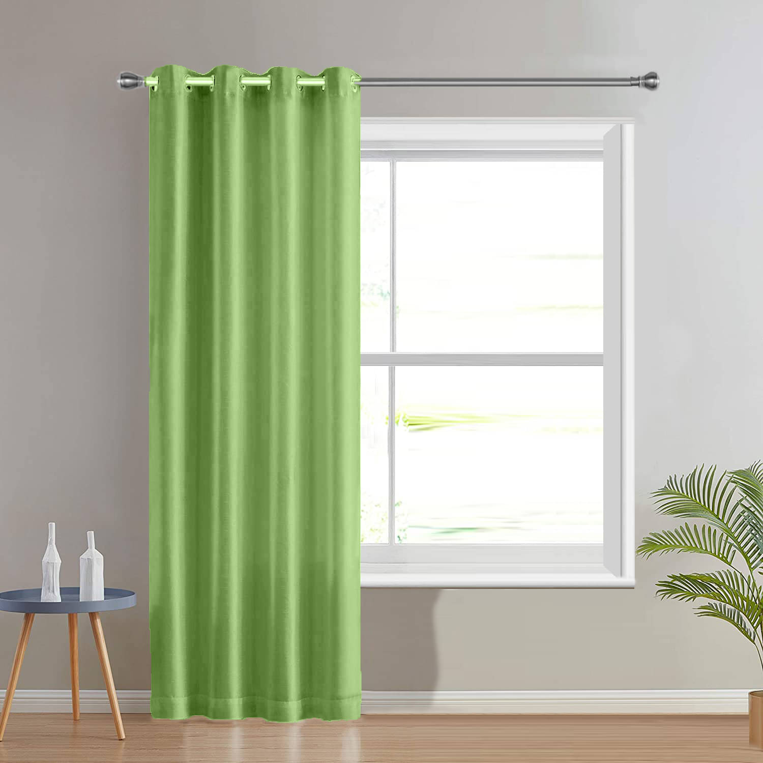 DIVINE CASA Solid Blackout Eyelet Curtain 7 ft ( Pack of 1 ) - Grey DIVINE CASA Solid Blackout Eyelet Curtain 7 ft ( Pack of 1 ) - Grey