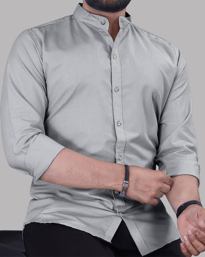 Eyebogler Cotton Blend Regular Fit Solids Full Sleeves Men's Casual Shirt - Light Blue ( Pack of 1 )