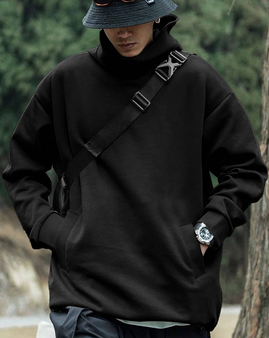 Eyebogler Fleece Hooded Men's Sweatshirt - Green ( Pack of 1 )