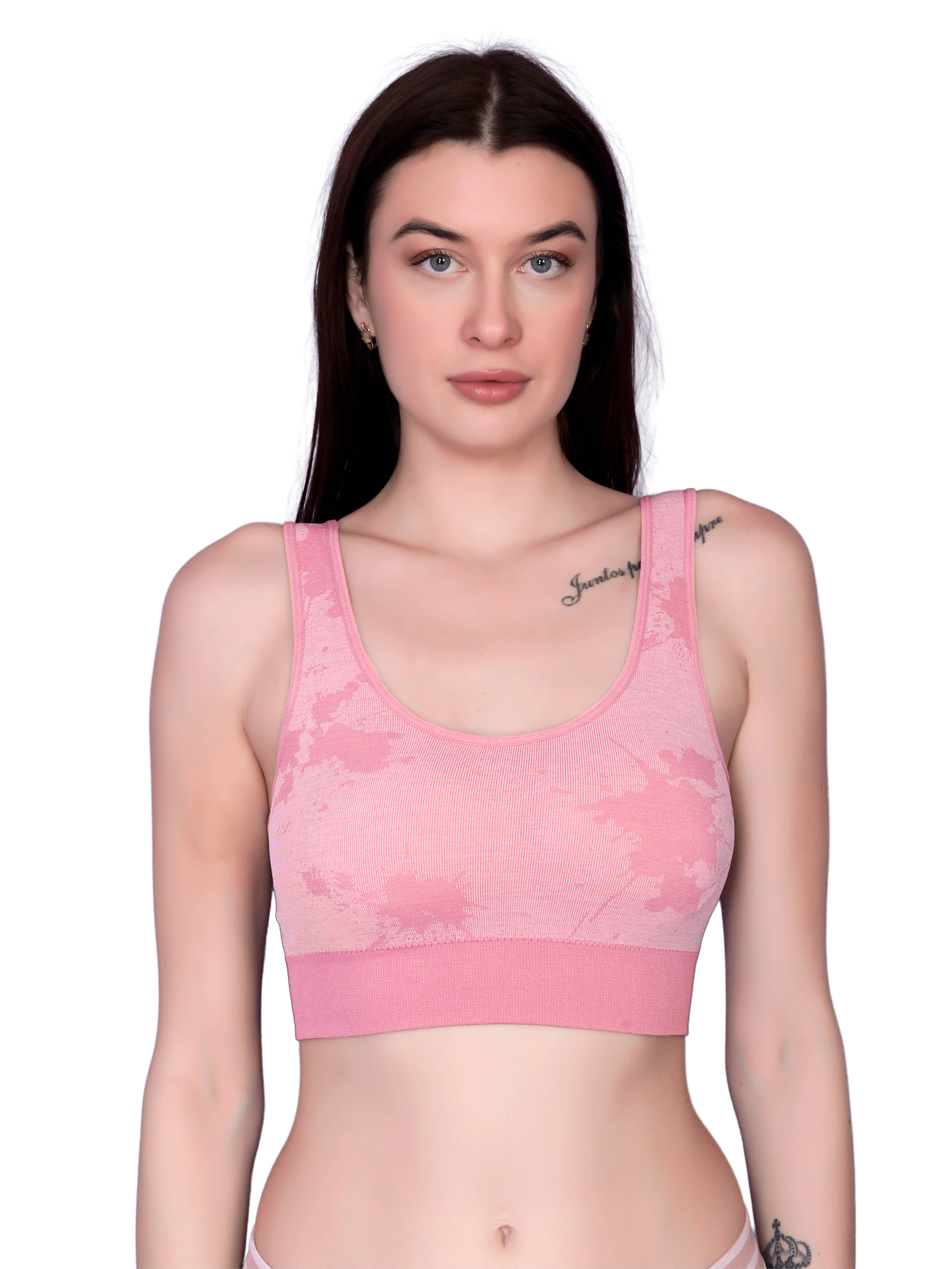 Flenzy Pack of 1 Nylon Lightly Padded Everyday Bra For Women ( Pink )     			Flenzy Pack of 1 Nylon Lightly Padded Everyday Bra For Women ( Pink )