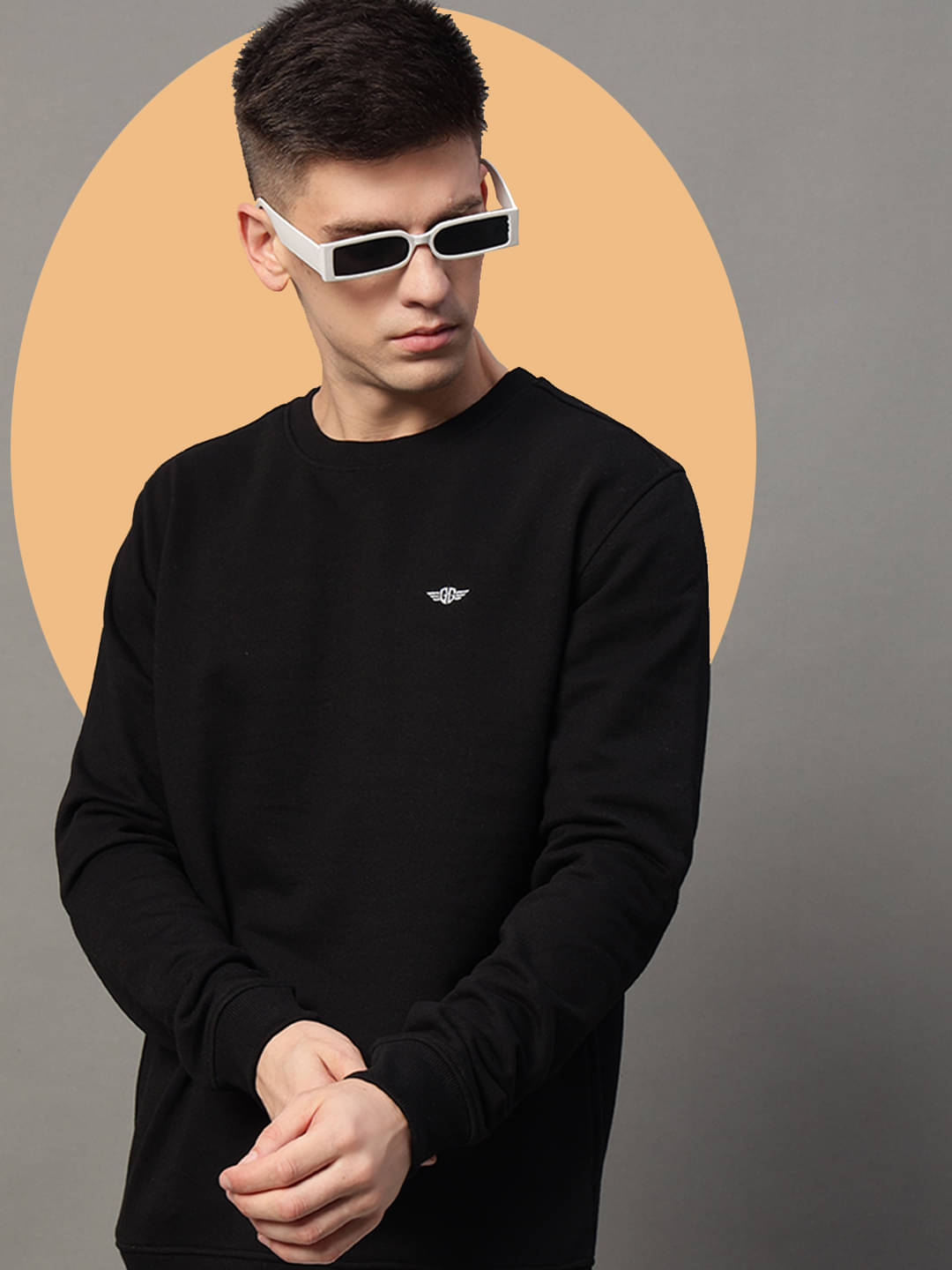 GET GOLF Cotton Blend Round Neck Men's Sweatshirt - Black ( Pack of 1 ) GET GOLF Cotton Blend Round Neck Men's Sweatshirt - Black ( Pack of 1 )