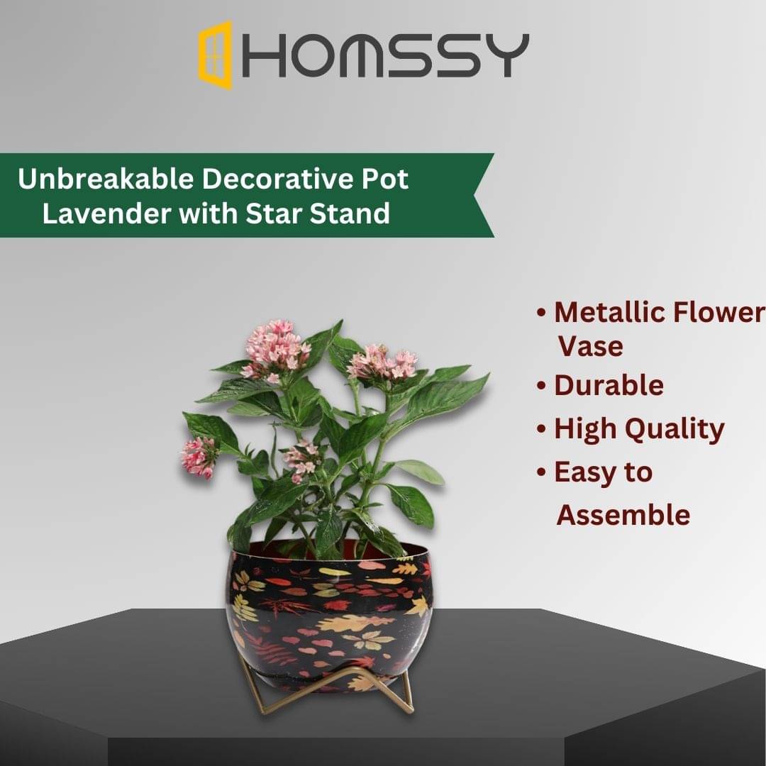     			HOMSSY Multicolor Metal Plant container ( Pack of 1 )