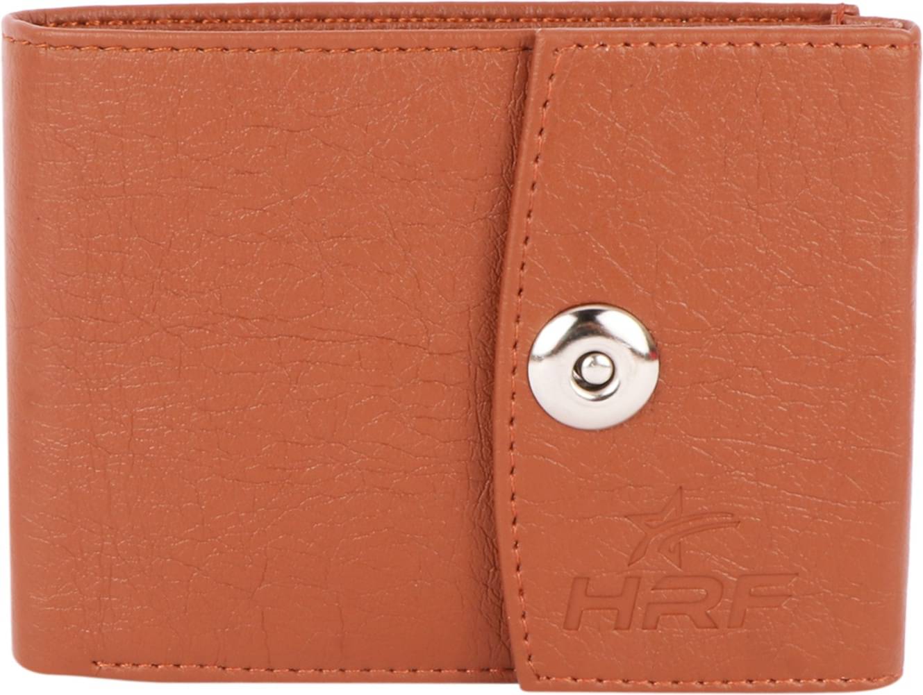     			HRFSTAR 100% Leather Solid Men's Regular Wallet With 6 Slots For Card ( Tan , Pack of 1 )