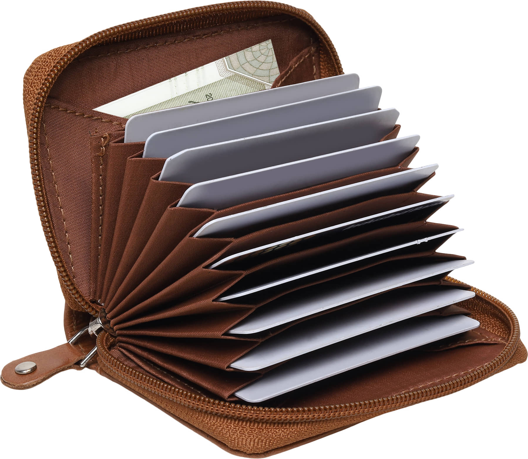 HRFSTAR 100% Leather Solid Men's Regular Wallet With 9 Slots For Card ( Tan , Pack of 1 ) - Handbags | Buy online on ZillyBuy