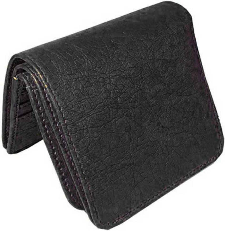    			HRFSTAR 100% Leather Solid Men's Regular Wallet With 7 Slots For Card ( Black , Pack of 1 )