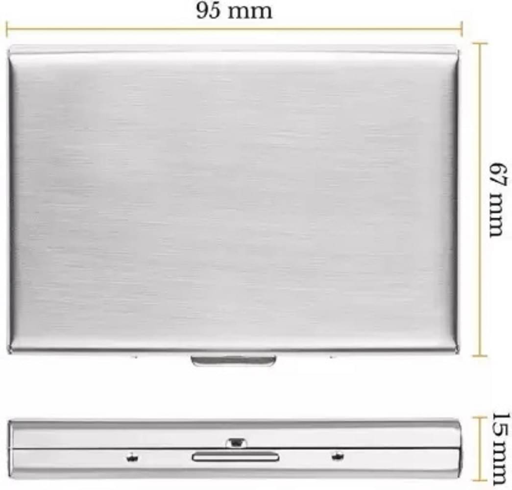     			HRFSTAR Metallic Solid Men's Regular Wallet With 6 Slots For Card ( Silver , Pack of 1 )